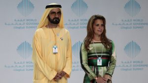 حاكم دبي ورئيس الوزراء الإماراتي، الشيخ محمد بن راشد آل مكتوم، وزوجته السابقة، الأميرة الأردنية، هيا بنت الحسين